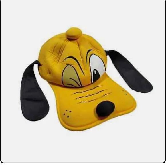 Vtg Disney Parks Adult Novelty Foam Pluto Cap Nwt Wink Face Htf New One Size - Picture 1 of 5